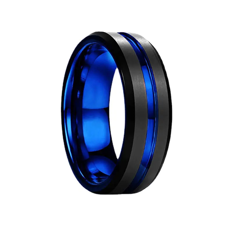 Creative Double-Sided Frosted Ring for Couples