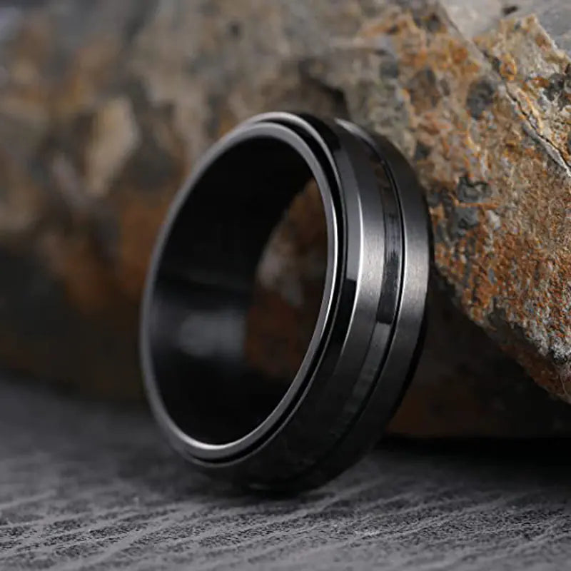 Creative Double-Sided Frosted Ring for Couples