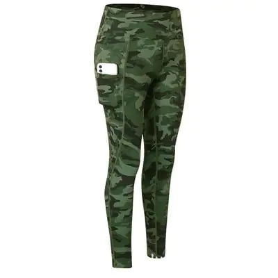 High-Waist Camouflage Yoga Pants for Fitness