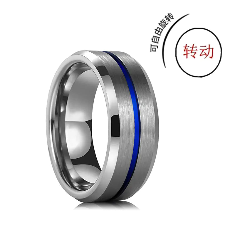 Creative Double-Sided Frosted Ring for Couples
